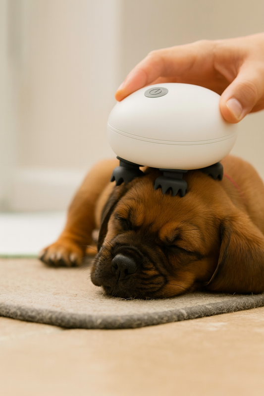 Grön Massagemaskin för Hund & Katt - Ger stresslindring och trygghet